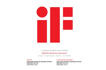 Innuovo’s N3473 mobility scooter wins German iF DESIGN AWARD 2025